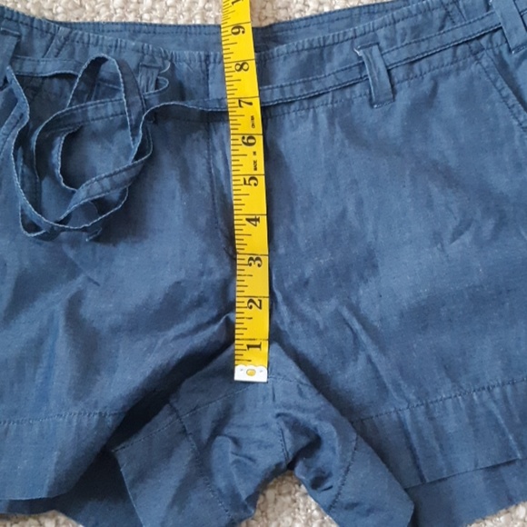J. Crew City Fit Belted Chambray Shorts size 0 - Picture 8 of 8